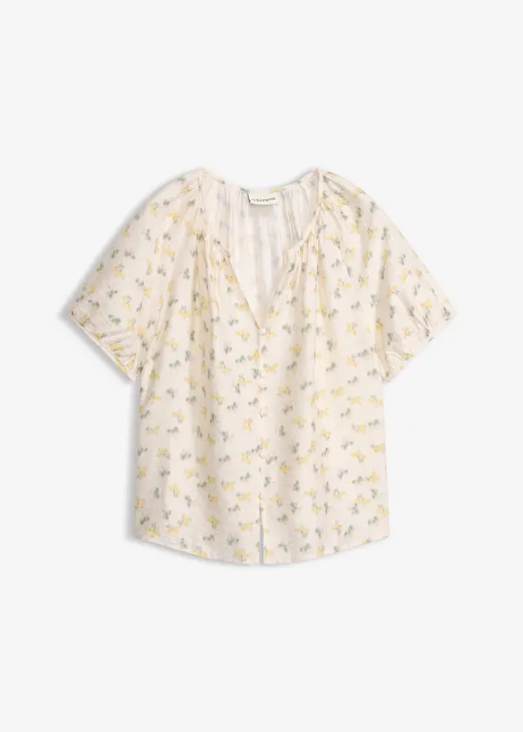 Kortermet bluse i viskosemiks, bonprix