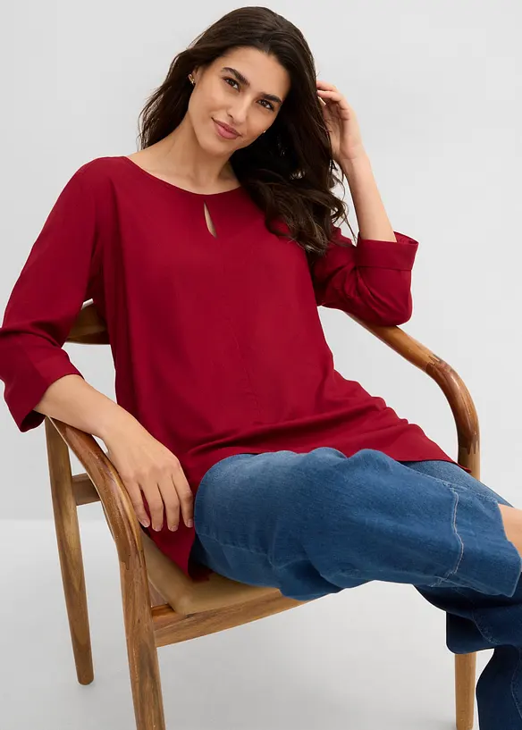 Bluse i 100% viskose, bonprix