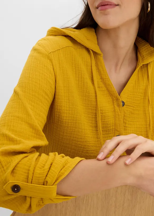 Pull on-bluse i luftig musselin, bonprix
