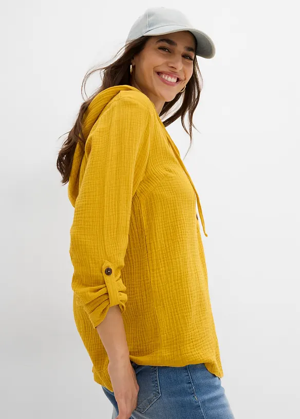 Pull on-bluse i luftig musselin, bonprix