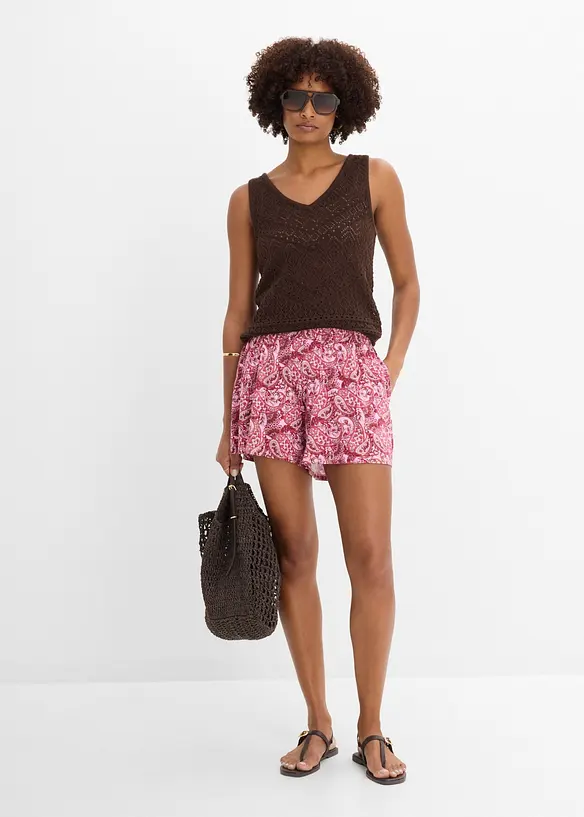 Jerseyshorts i viskose med pent fall, bonprix