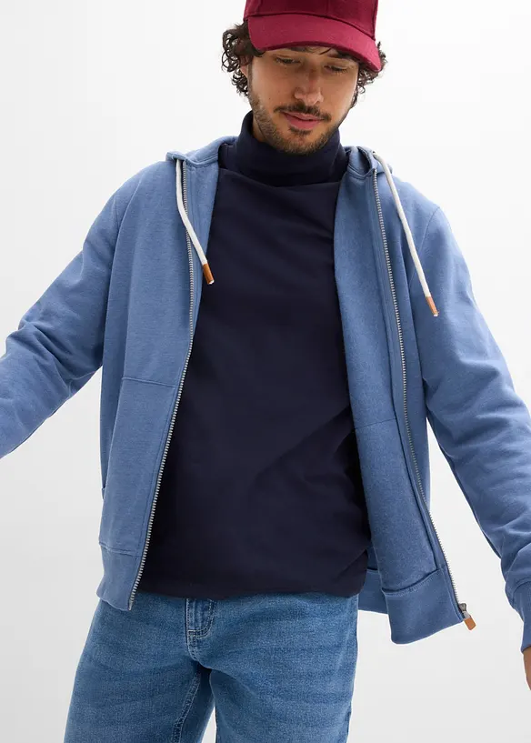 Hettejakke med detaljer i imitert skinn, bonprix