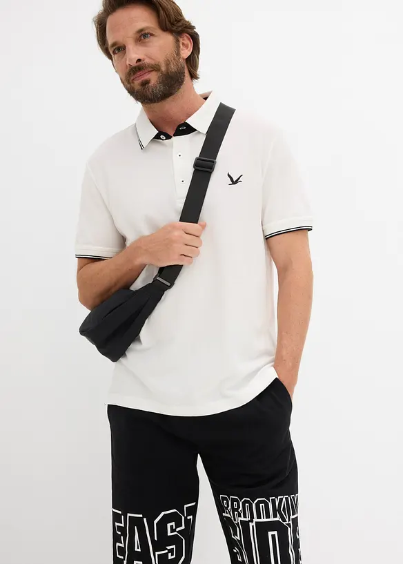 Poloskjorte i 100% &oslash;kologisk bomull (2-pack), bonprix