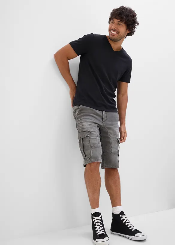 T-skjorte med V-hals (3-pack), bonprix