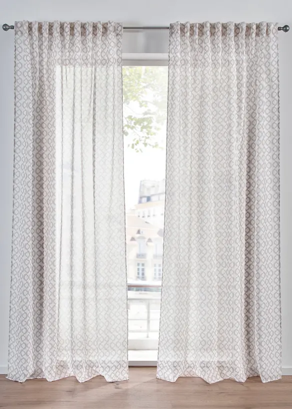 Gardin med resirkulert polyester (1-pack), bonprix