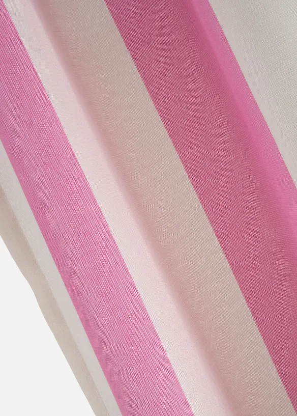 Gardin med stripem&oslash;nster og resirkulert polyester (1-pack), bonprix