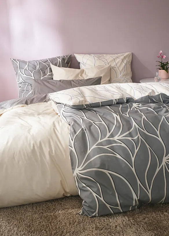Vendbart sengesett i percale, bonprix