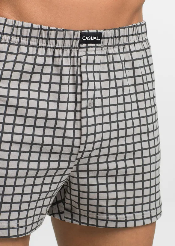 Ledig boxershorts i bomullsjersey (3-pack), bonprix