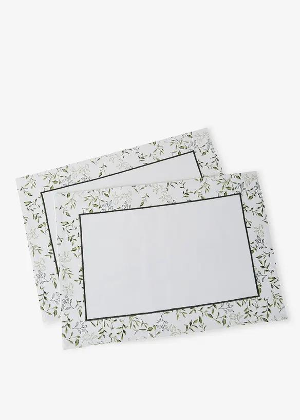 Spisebrikker i &oslash;kologisk bomull (2-pack), bonprix