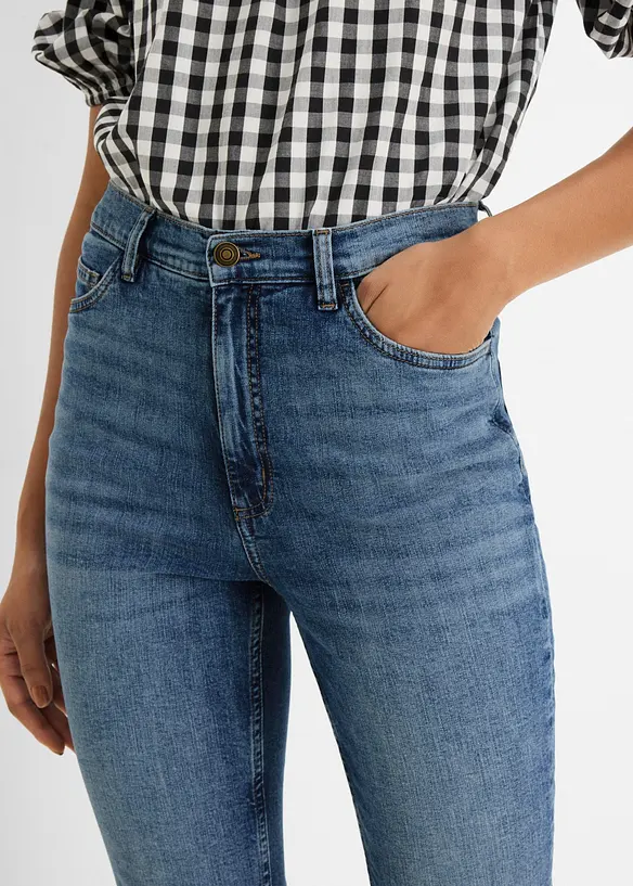 Slim fit-jeans, high waist, cropped, bonprix
