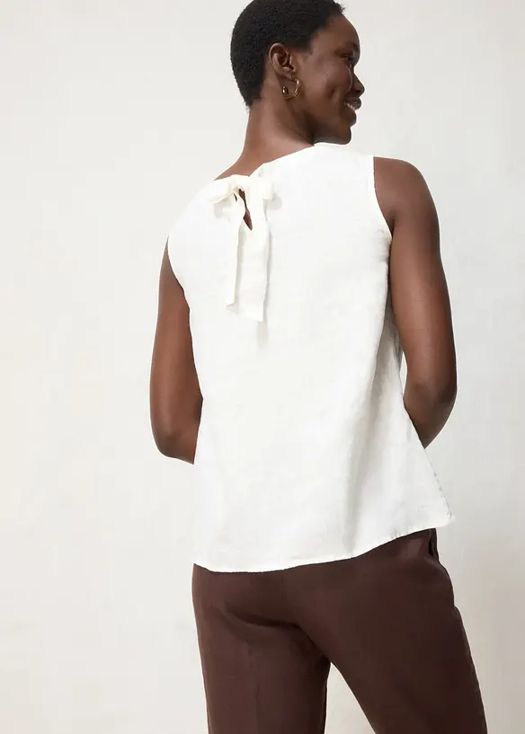 Ermel&oslash;s bluse i 100% lin, bonprix