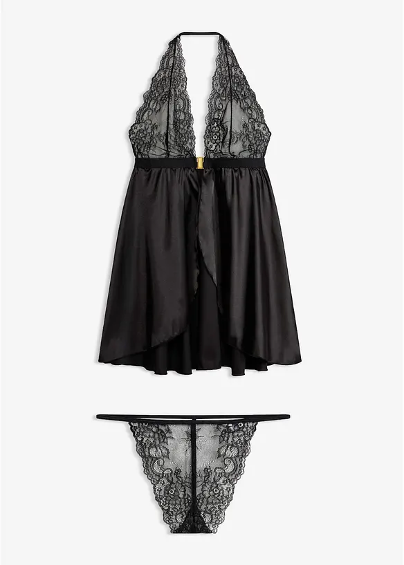 Babydoll og stringtruse (2-delt sett), bonprix