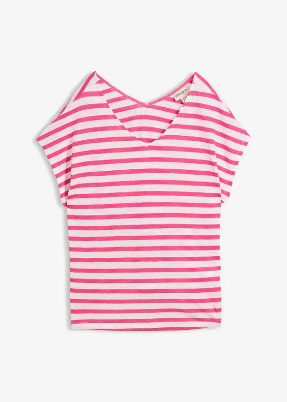 Topp av 100% lin med flaggermusermer, bonprix