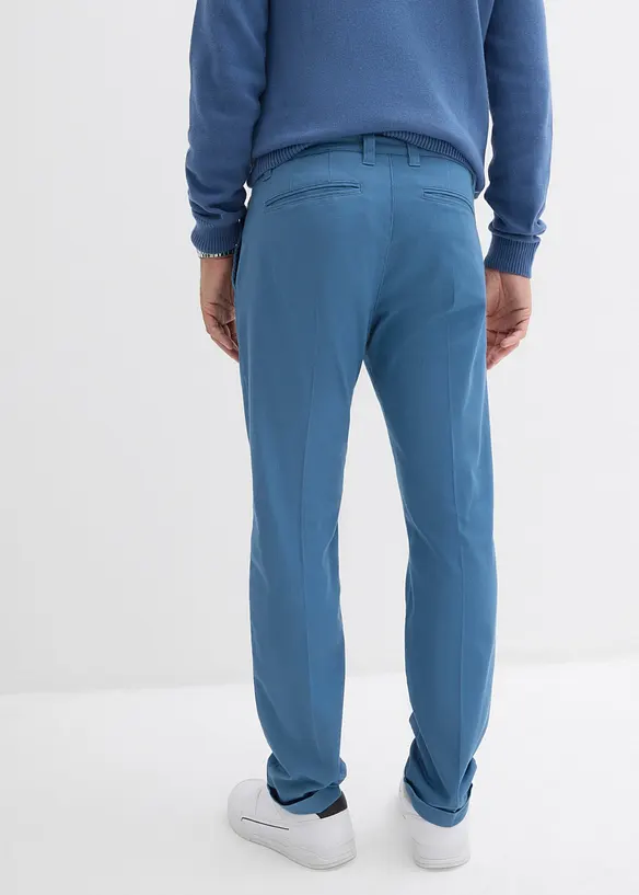 Regular-Fit bukse med buksepress, av bomullstwill, Straight, bonprix