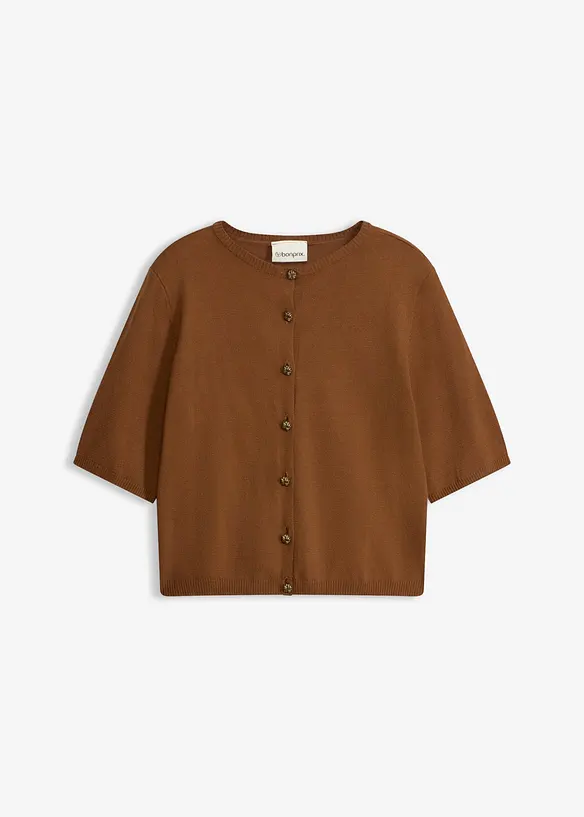 Finstrikket cardigan i fin viskosemiks, bonprix