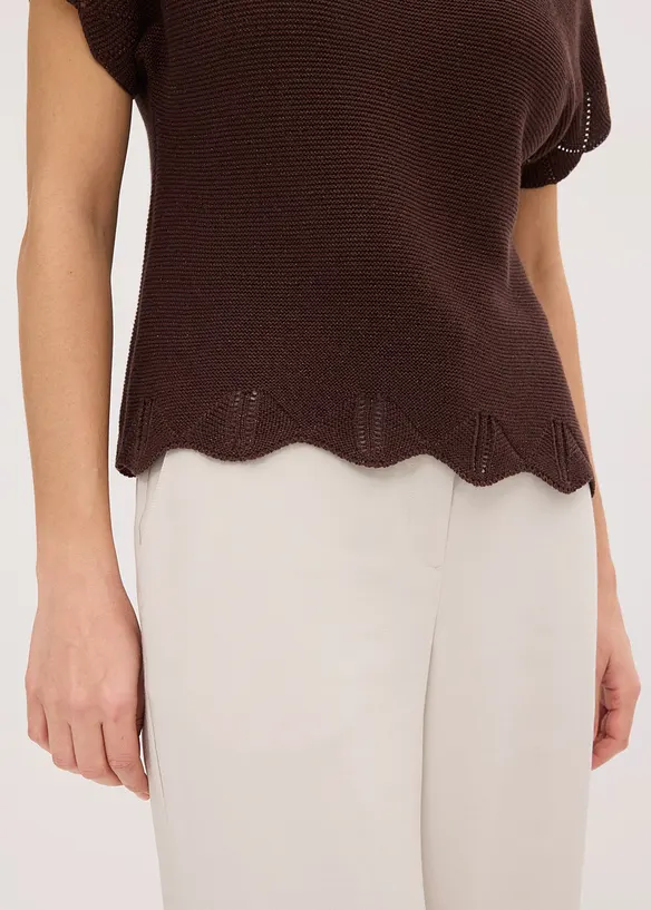 Kortermet genser med glittergarn, bonprix