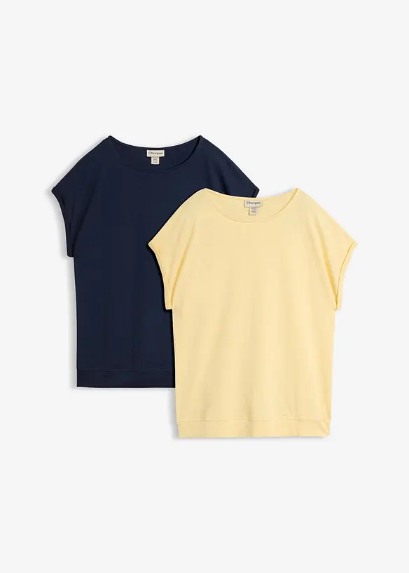 T-skjorte i 100% &oslash;kologisk bomull (2-pack), bonprix
