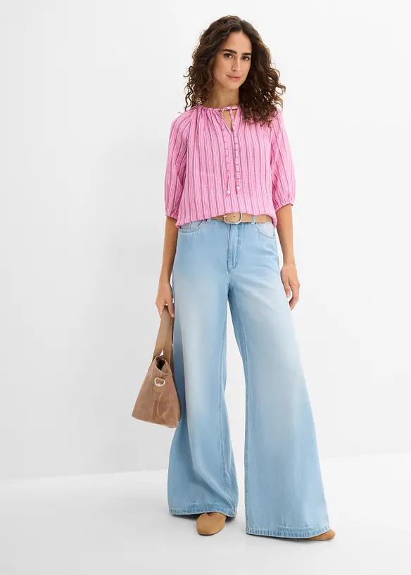 Bluse i myk musselin, bonprix