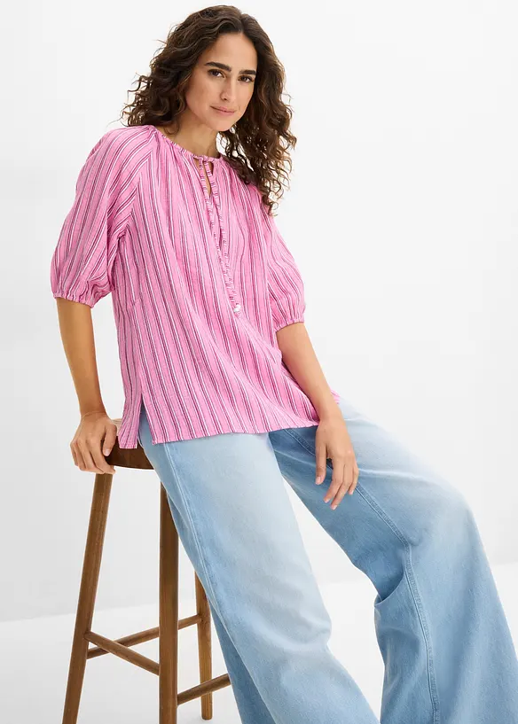 Bluse i myk musselin, bonprix