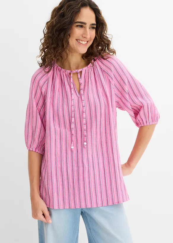 Bluse i myk musselin, bonprix