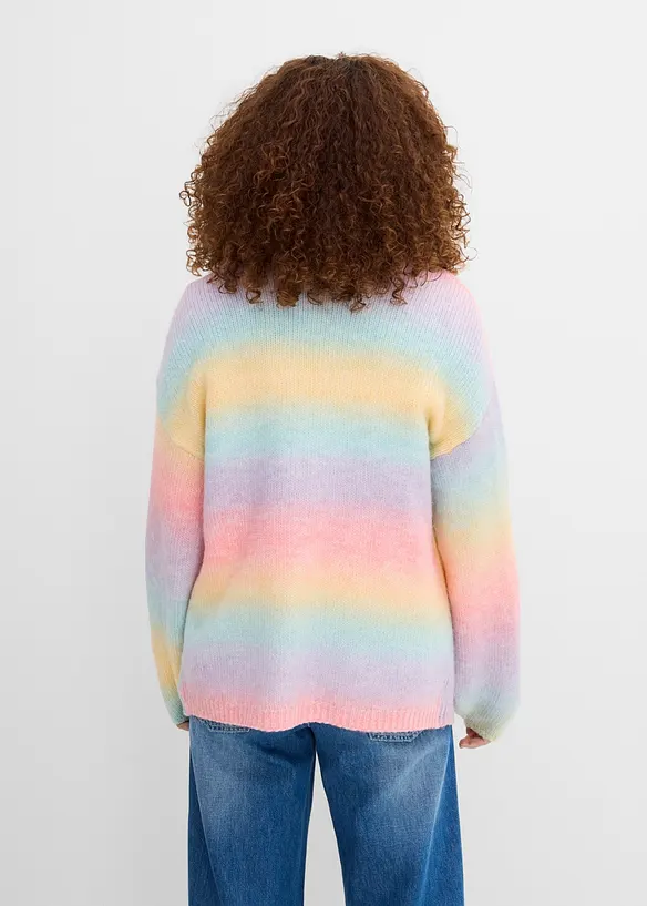 Grovstrikket cardigan i myk garnmiks med ull, bonprix