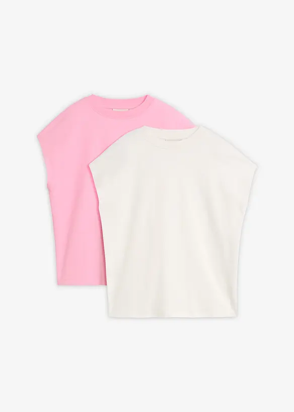 T-skjorte i 100% &oslash;kologisk bomull (2-pack), bonprix