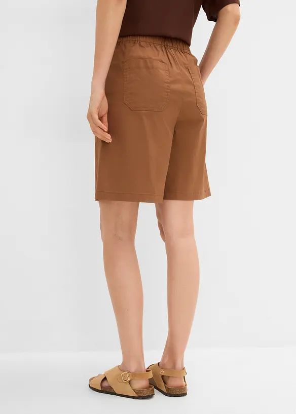 Pull on-shorts i bomullsmiks, bonprix