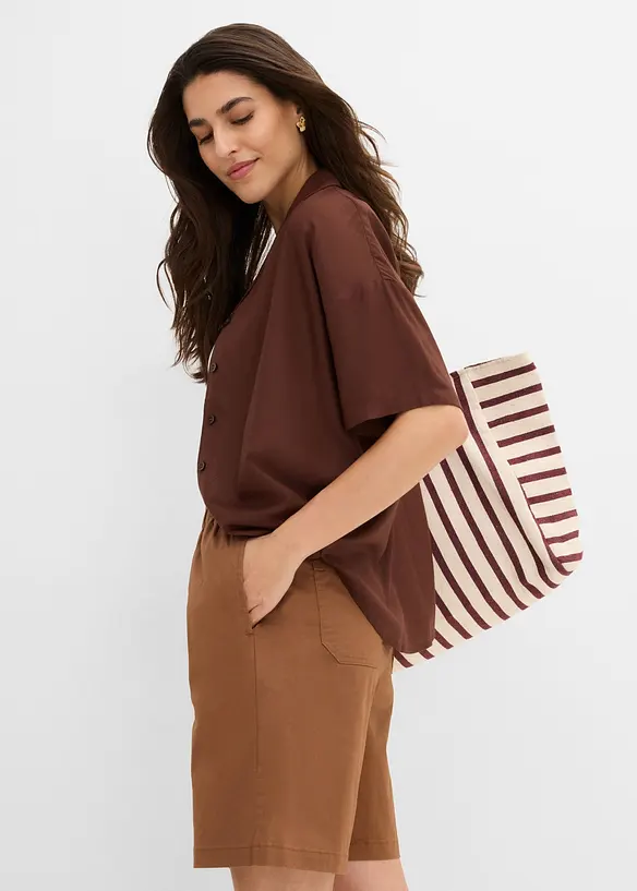 Pull on-shorts i bomullsmiks, bonprix