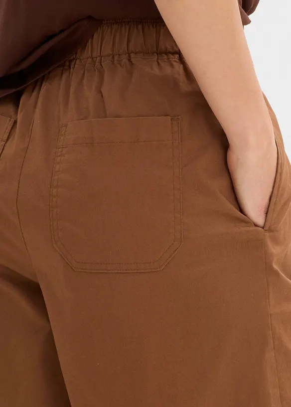 Pull on-shorts i bomullsmiks, bonprix