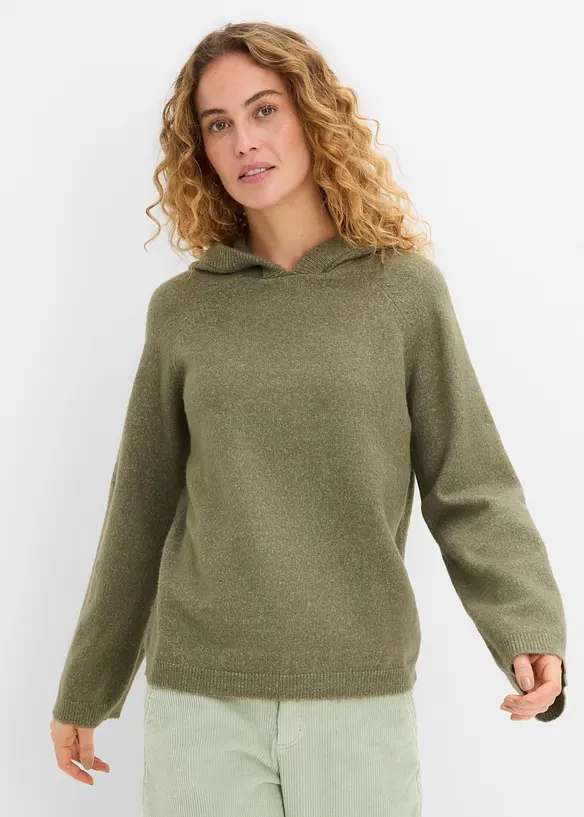 Strikket hettegenser, bonprix