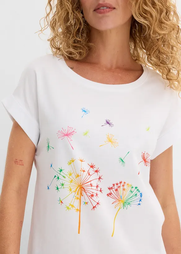 T-shirt med blomsterprint, bonprix