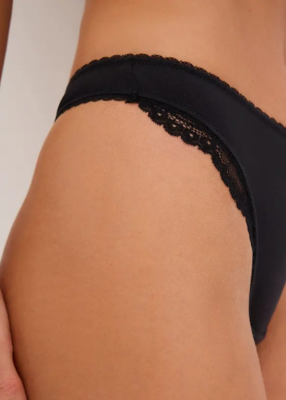 Stringtruse med myk modal (2-pack), bonprix