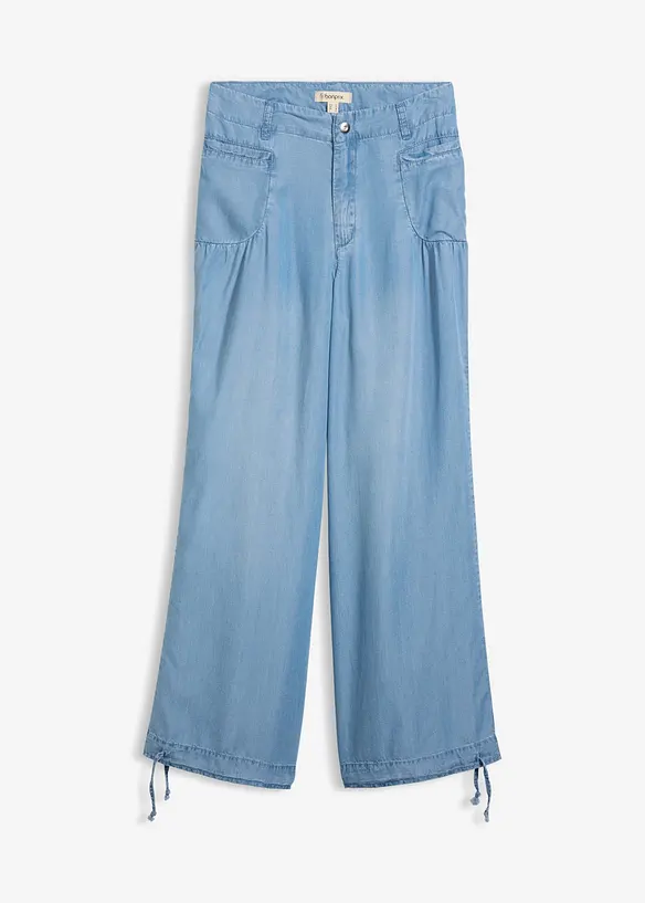 Wide Leg-bukse i lett lyocell, bonprix