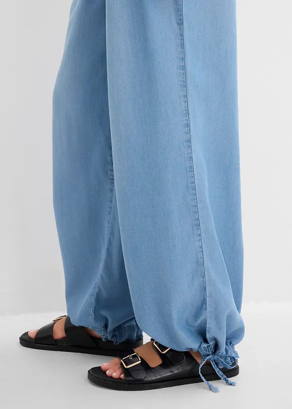 Wide Leg-bukse i lett lyocell, bonprix
