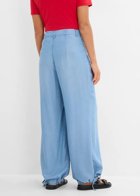 Wide Leg-bukse i lett lyocell, bonprix