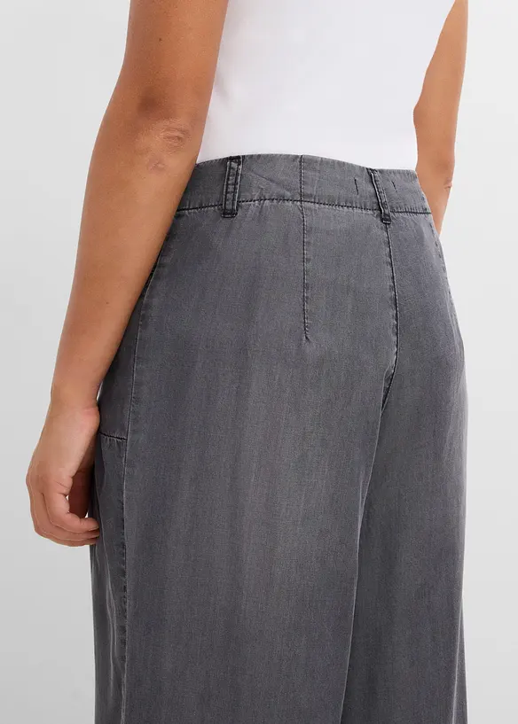 Wide Leg-bukse i lett lyocell, bonprix
