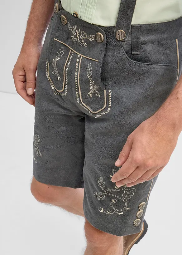 Drakt-shorts av imitert skinn, bonprix