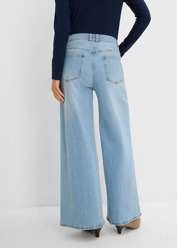Wide Leg-jeans Mid Waist, bonprix