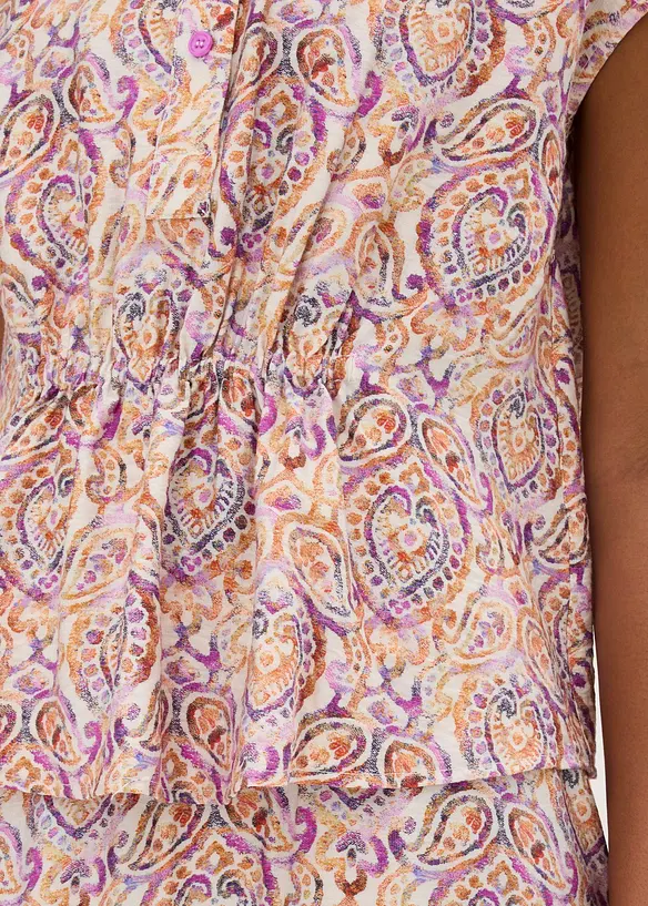 Kortermet bluse i viskosemiks, bonprix