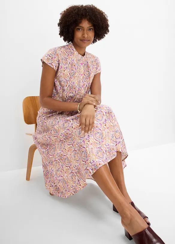Kortermet bluse i viskosemiks, bonprix