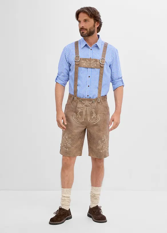 Skjorte i tyrolerstil og bomull, regular fit, bonprix