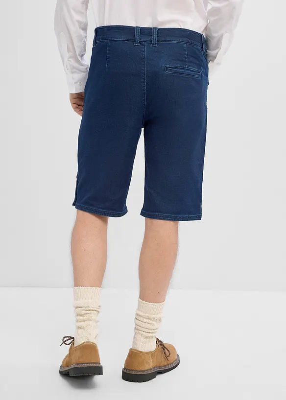 Bermudashorts i sweat denim og tyrolerstil med komfortlinning, bonprix