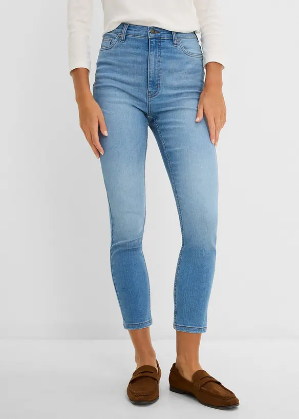 Skinny-Jeans High Waist cropped, bonprix