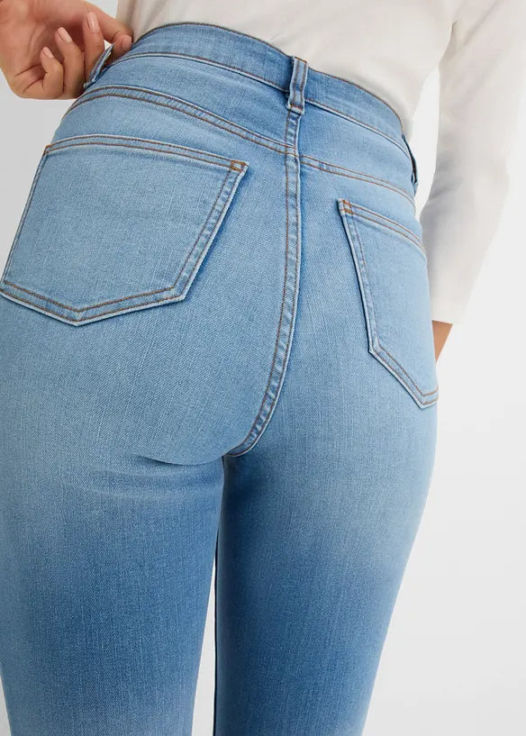 Skinny-Jeans High Waist cropped, bonprix