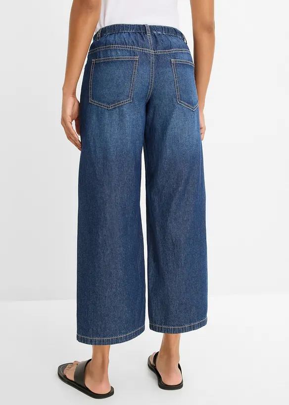 Wide Leg-Jeans, cropped, bonprix