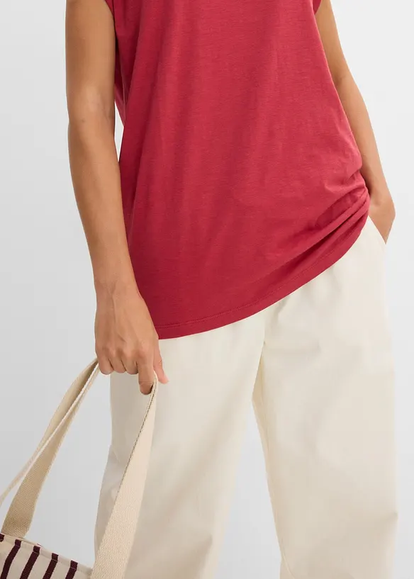 Lang topp i 100% &oslash;kologisk bomull (2-pack), bonprix