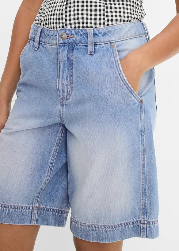 Lett jeans-bermudashorts Mid Waist, bonprix