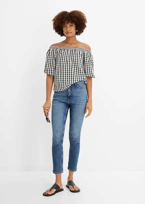 Slim fit-jeans, high waist, cropped, bonprix