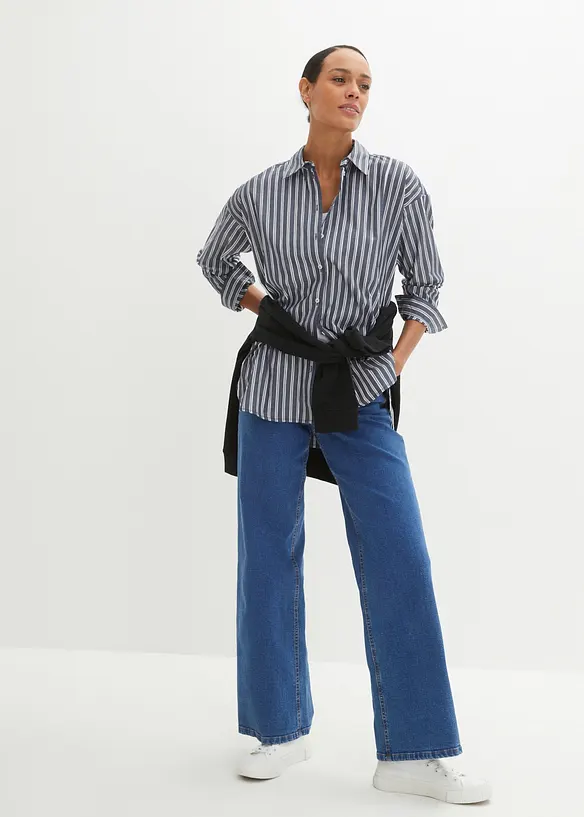 Oversized skjorte i 100% bomull, bonprix