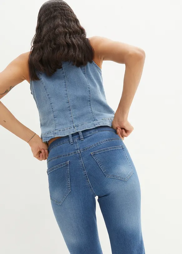 Straight jeans mid waist, stretch, bonprix